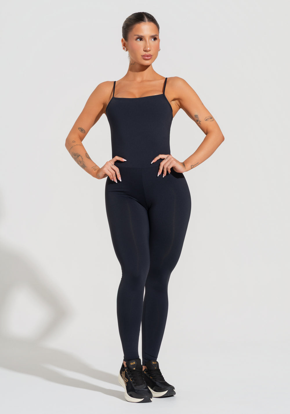Macacão Fitness Feminino com Alças Reguláveis Soul Dlk Preto